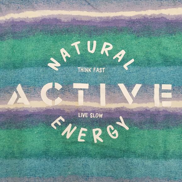 Vintage 90s Surfer Shirt Womens Large 24x26 Baggy Striped - Picture 13 of 15